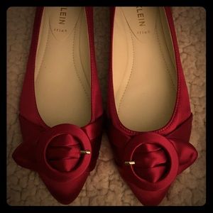Stunning! Ann Klein iflex satin flats deep pink